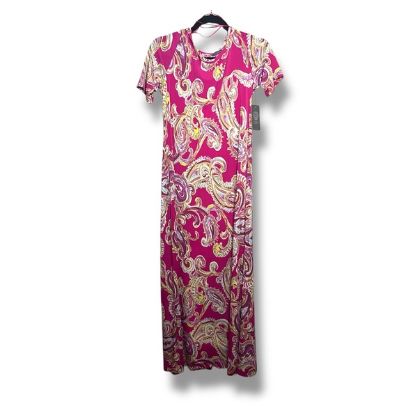 Vince Camuto Dresses & Skirts - Vince Camuto women's printed elbow-sleeve maxi dress Size: Small